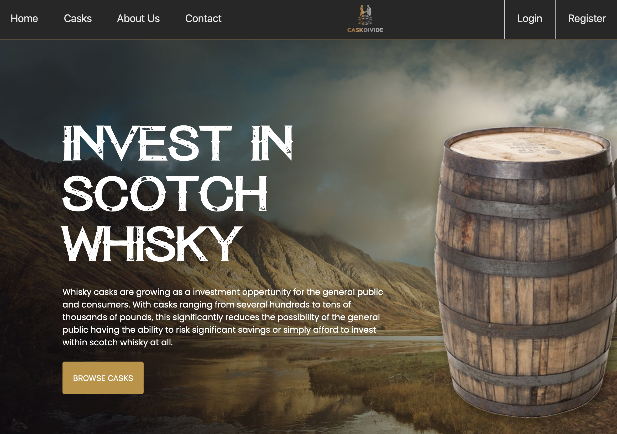 Scotch Whisky Cask Investment Platform